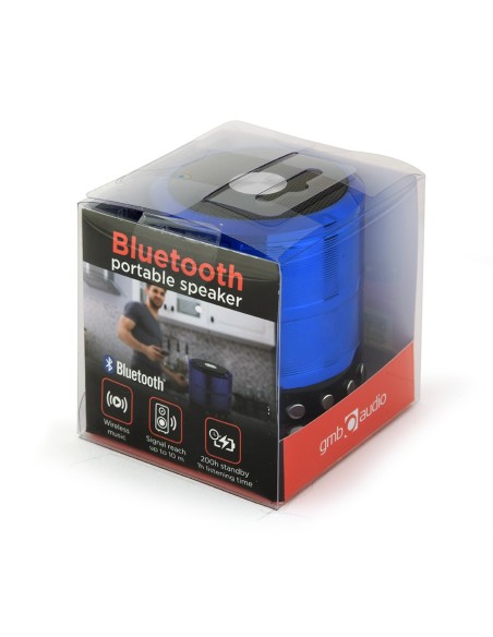 ALTAVOZ PORTATIL GEMBIRD SPK-BT-08-B 3W RMS BLUETOOTH AZUL