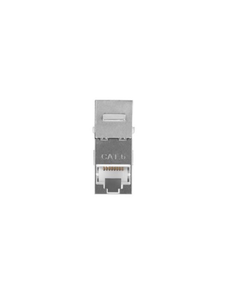 ADAPTADOR LANBERG CAT6 FTP HEMBRA THRU KEYSTONE RJ45 A RJ45, 90 GRADOS
