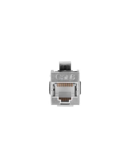 ADAPTADOR LANBERG CAT6 FTP HEMBRA THRU KEYSTONE RJ45 A RJ45, 90 GRADOS