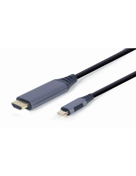 CABLE ADAPTADOR DE PANTALLA GEMBIRD USB TIPO C A HDMI, GRIS ESPACIAL, 1,8 M