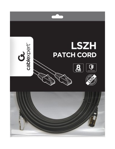 GEMBIRD CABLE RED S-FTP CAT 8 LSZH NEGRO 15 M
