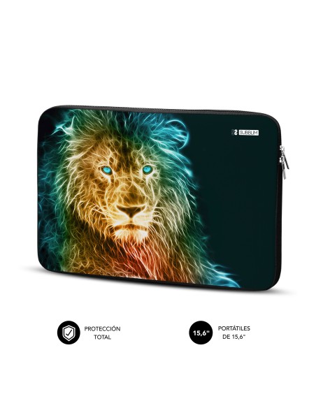 SUBBLIM Funda Ordenador Neopreno Trendy Sleeve Neo Lion 15,6"