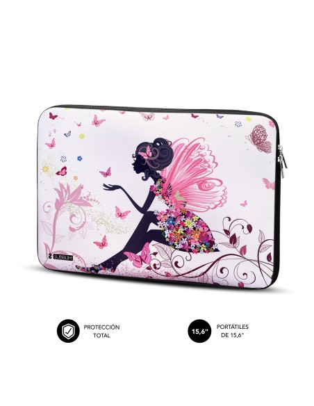 SUBBLIM Funda Ordenador Neopreno Trendy Sleeve Neo Hada 15,6"