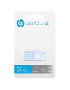 USB 2.0 HP 64GB x168 AZUL