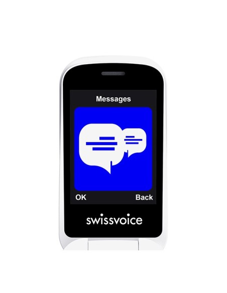 TELEFONO MOVIL SWISSVOICE S24 2G EU WHITE WITH HEADSET 5 LANGUAGES CG2