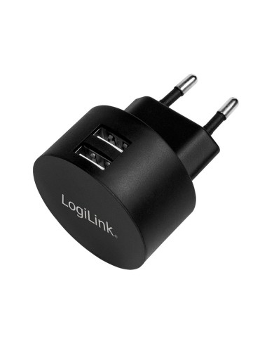 CARGADOR DOBLE USB-A LOGILINK NEGRO