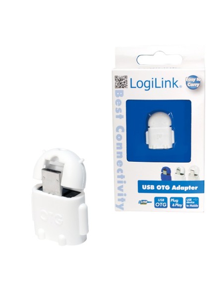 ADAPTADOR OTG MICROUSB-M A USB-H LOGILINK BLANCO