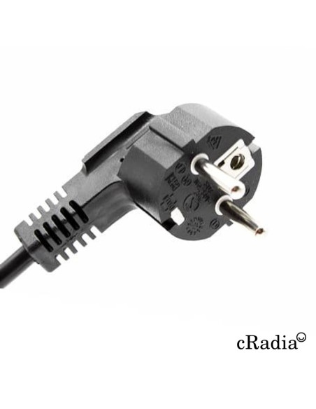 CABLE DE ALIMENTACION CRADIA 0.50M NEGRO