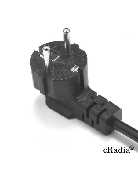 CABLE DE ALIMENTACION CRADIA 0.50M NEGRO