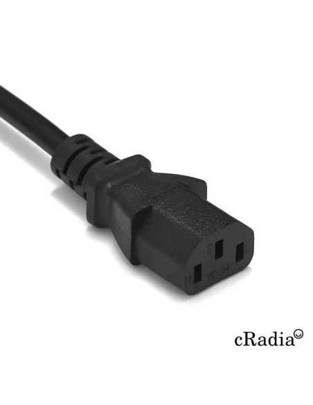 CABLE DE ALIMENTACION CRADIA 0.50M NEGRO