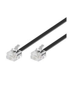 CABLE TELEFONO GOOBAY RJ11 10M NEGRO