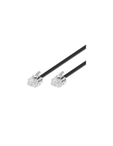 CABLE TELEFONO GOOBAY RJ11 10M NEGRO