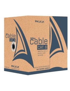 CABLE RED UTP CAT6 RJ45 PHASAK 305M GRIS