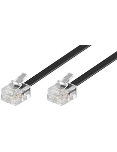 CABLE TELEFONO GOOBAY RJ11 6M NEGRO