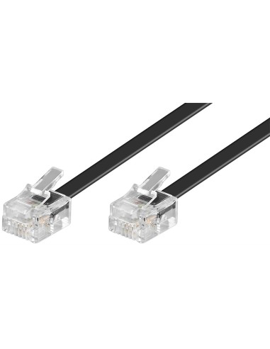 CABLE TELEFONO GOOBAY RJ11 6M NEGRO