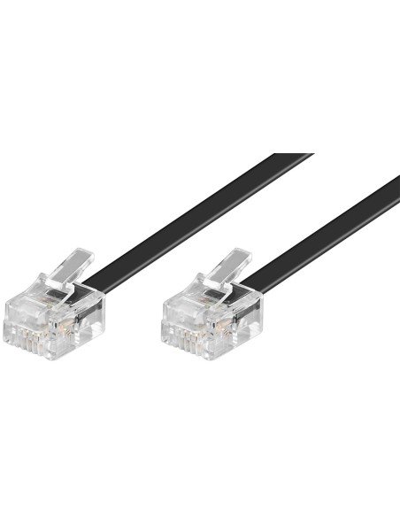 CABLE TELEFONO GOOBAY RJ11 6M NEGRO
