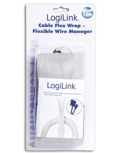 ORGANIZADOR DE CABLES 1.8M FLEXWRAP GRIS LOGILINK   KAB0007