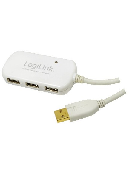 HUB 4 PUERTOS USB 2.0 LOGILINK UA0108 12METROS