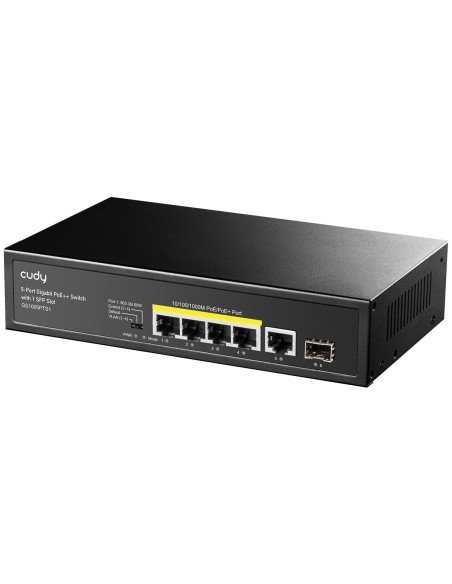 SWITCH CUDY 5-PORT GIGABIT POE+ SWITCH WITH 1 SFP PORT 120W