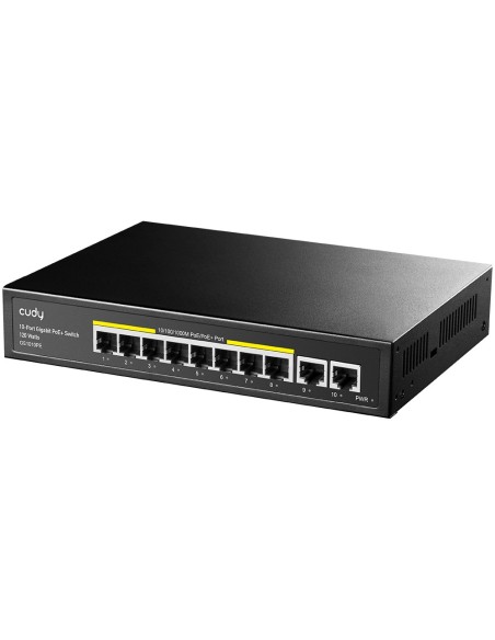 SWITCH CUDY 8-PORT GB POE+SWITCH 2 GB UPLINK PORTS 120W