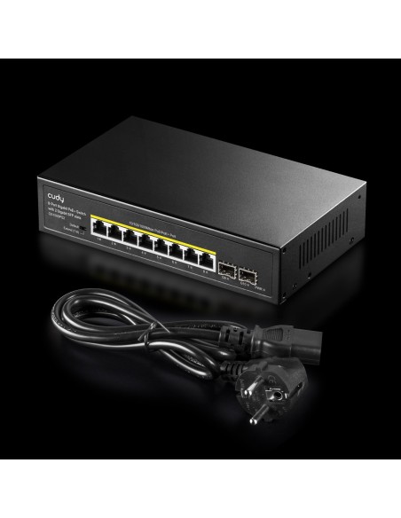SWITCH CUDY 8-PORT GIGABIT POE+ SWITCH WITH 2 GIGABIT SFP SLOT 120W