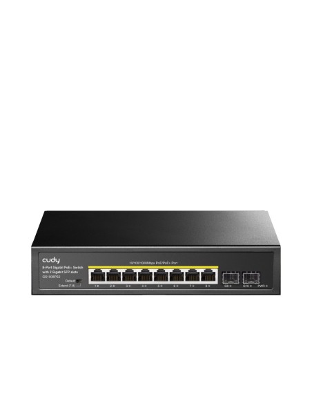SWITCH CUDY 8-PORT GIGABIT POE+ SWITCH WITH 2 GIGABIT SFP SLOT 120W