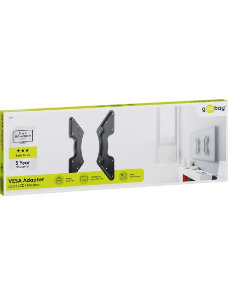 SOPORTE TV MON GOOBAY ADAPTADOR VESA NEGRO