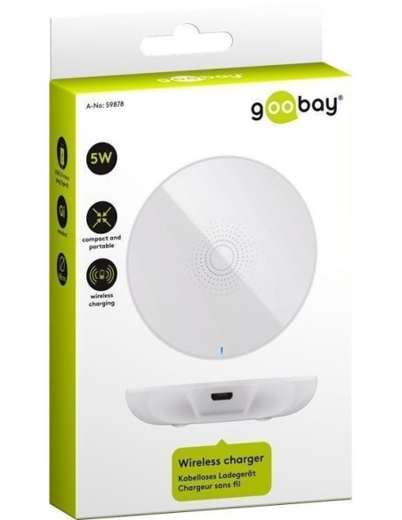 Goobay 59878 cargador de dispositivo móvil Blanco Interior