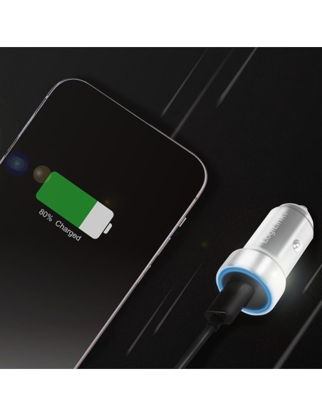 CARGADOR COCHE USB-C LOGILINK BLANCO