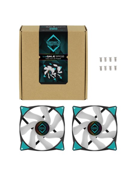 VENTILADOR 140X140 ICEBERG-THERMAL ICEGALE ARGB BLACK 2P
