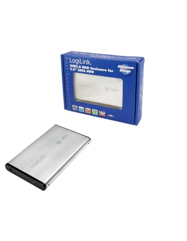 CAJA EXTERNA 2,5  USB2.0 SATA LOGILINK ALU UA0041A ALUMINIO