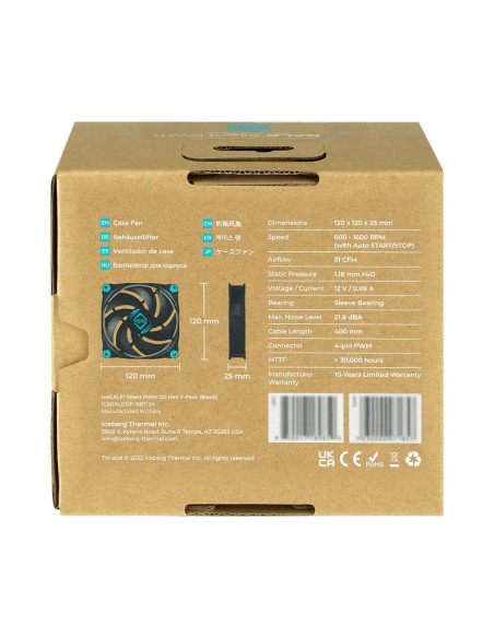 VENTILADOR 120X120 ICEBERG-THERMAL ICEGALE SILENT PWM 3P