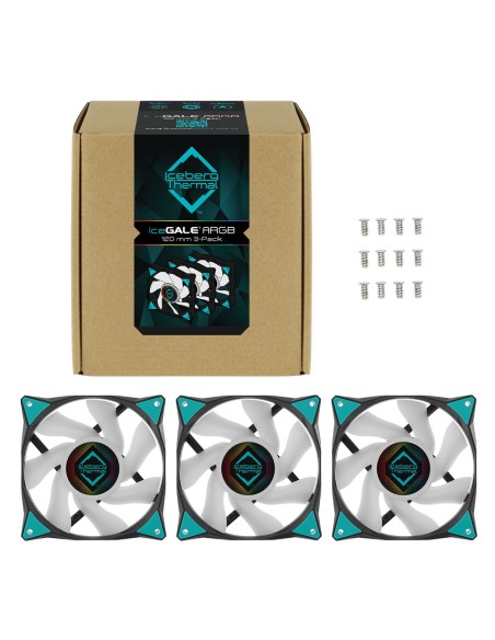 VENTILADOR 120X120 ICEBERG-THERMAL ICEGALE ARGB BLACK 3P