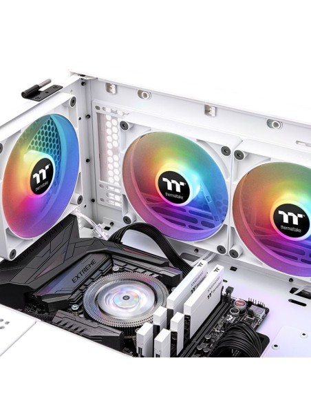 VENTILADOR 120X120 THERMALTAKE CT120 ARGB WHITE PACK 2UD