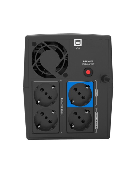 Phasak Sirius Línea interactiva 2260 VA 1320 W 4 salidas AC