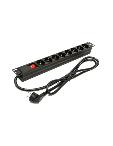 REGLETA 8 TOMAS 1.5M PHASAK NEGRO