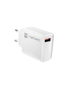CARGADOR NATEC RIBERA 18W 1XUSB-A QC3.0 BLANCO