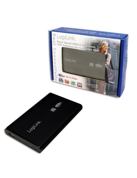 CAJA EXTERNA 2,5  USB3.0 SATA LOGILINK UA0106 ALUMINIO NEGR