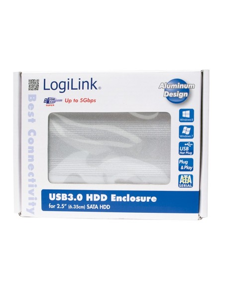 CAJA EXTERNA 2,5  USB3.0 SATA LOGILINK UA0106A ALUMINIO PLA