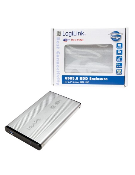 CAJA EXTERNA 2,5  USB3.0 SATA LOGILINK UA0106A ALUMINIO PLA