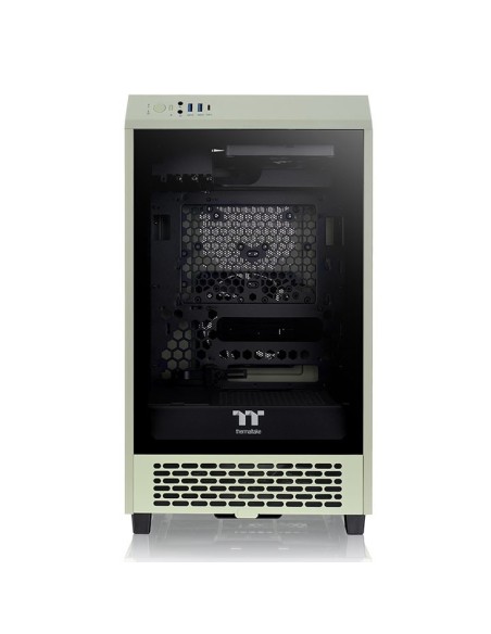 CAJA THERMALTAKE THE TOWER 200 MINI-ITX 2XUSB 3.0 SIN FUENTE VERDE MATCHA