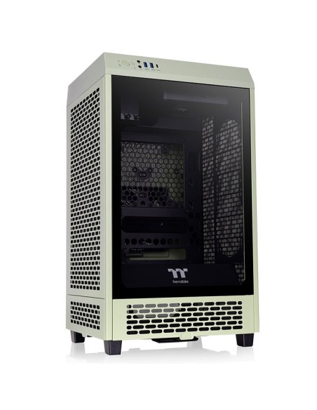 CAJA THERMALTAKE THE TOWER 200 MINI-ITX 2XUSB 3.0 SIN FUENTE VERDE MATCHA