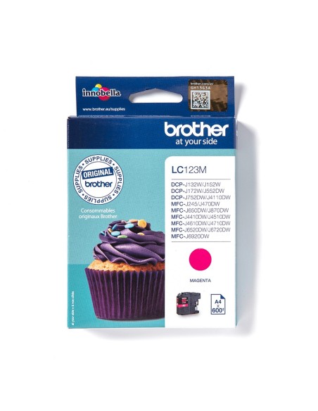 Brother LC-123M cartucho de tinta Original Magenta 1 pieza(s)