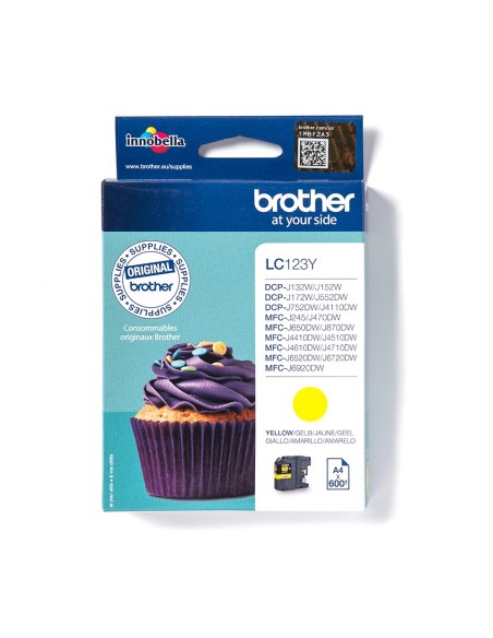 Brother LC-123Y cartucho de tinta Original Amarillo 1 pieza(s)