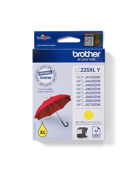 Brother LC-225XLY cartucho de tinta Original Amarillo 1 pieza(s)