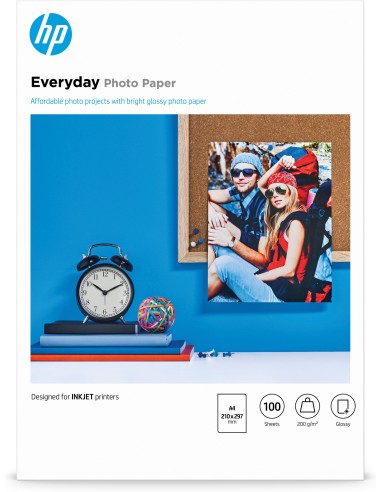 HP Papel fotográfico con brillo Everyday - 100 hojas A4 210 x 297 mm