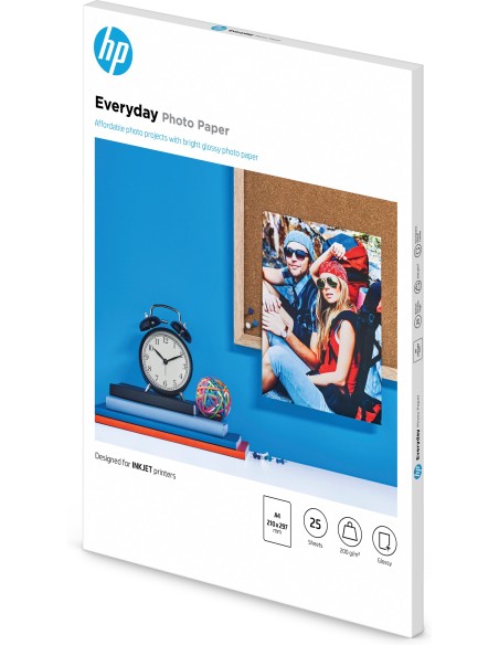HP Papel fotográfico con brillo Everyday - 25 hojas A4 210 x 297 mm