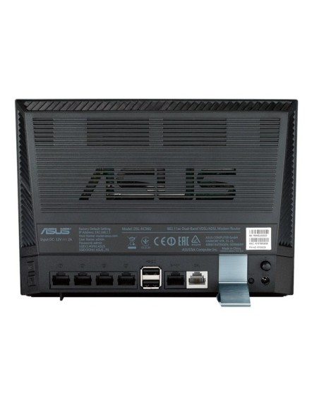 ASUS DSL-AC56U router inalámbrico Doble banda (2,4 GHz   5 GHz) Gigabit Ethernet 3G 4G Negro