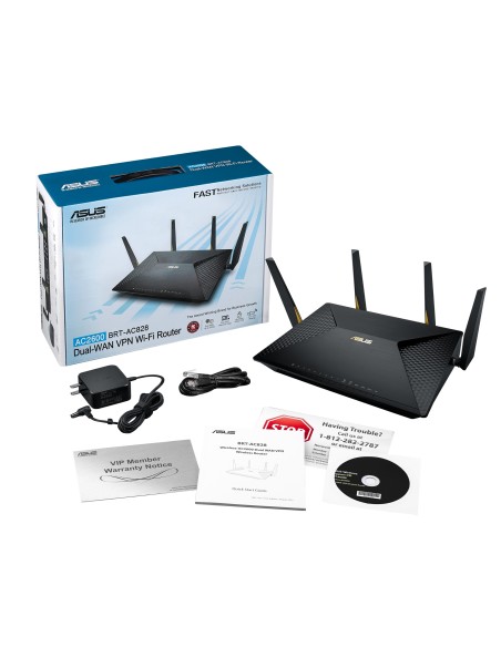 ASUS BRT-AC828 router inalámbrico Gigabit Ethernet Doble banda (2,4 GHz   5 GHz) 3G 4G Negro