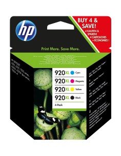 HP 920XL cartucho de tinta 4 pieza(s) Original Alto rendimiento (XL) Negro, Cian, Magenta, Amarillo